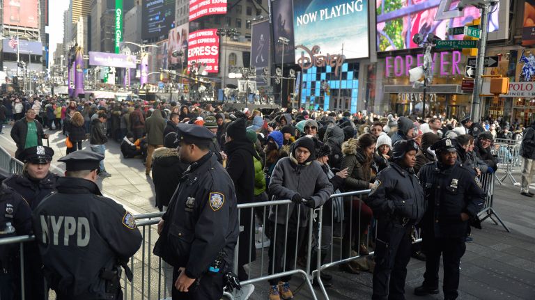 New Year's Eve Times Square ball drop: See photos 54 People begin to gather in Times Square for the New Year's Eve 2017 celebration on Saturday, Dec. 31, 2016.