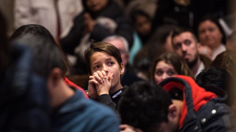 Christmas mass at St. Patrick's Cathedral in NYC, on Dec. 25, 2017.