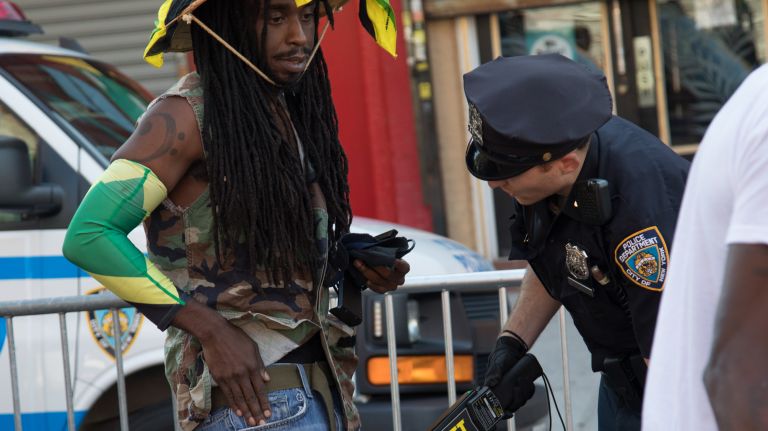 J'Ouvert festival: Photos of the early morning Caribbean celebration 26 J'Ouvert revelers pass through a police checkpoint before entering the parade route on Nostrand Avenue and Empire Boulevard in Brooklyn on Monday, Sept. 4, 2017.