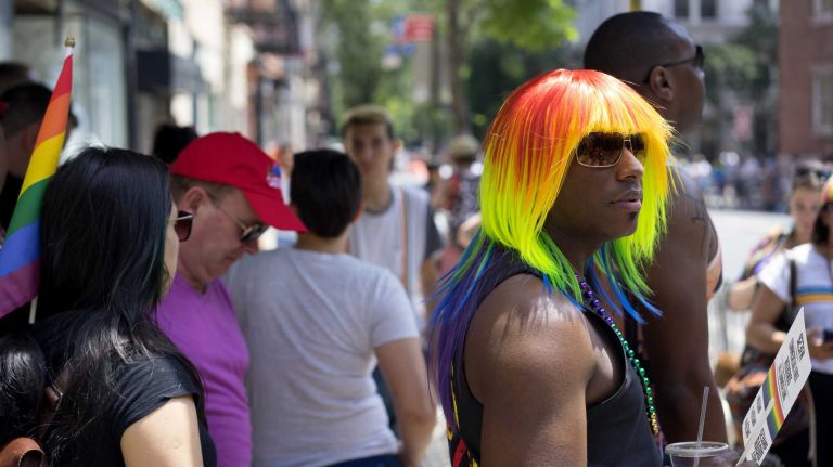 NYC Pride March 2016: See photos of the annual march to commemorate the Stonewall riots 142 People get in place early for the Pride March near The Stonewall Inn in West Village on Sunday, June 26, 2016. The March, the highlight of NYC Pride week, is estimated to draw over a million viewers and supporters to the streets this year as the LGBT community and others come together in solidarity in the wake of the massacre at Pulse nightclub in Orlando, Florida.