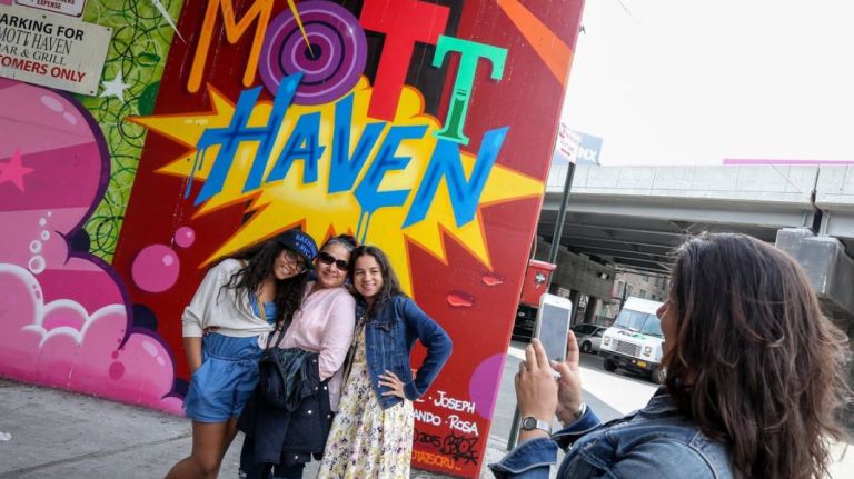 Get a folding chair and watch the neighborhood dance or just hang out. Whether you want to join a rapper, dance to some Tito Puente music or a baleful ranchera, the best action is usually on the sidewalks of 138th Street. Don't be bashful and join the fun.