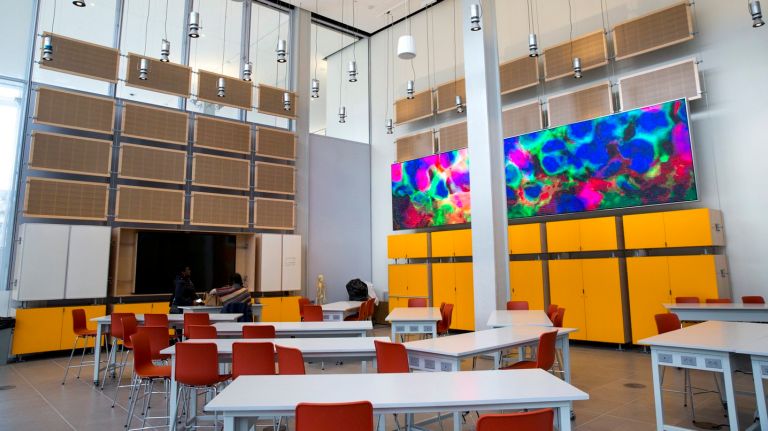 Education lab is a public space of Jerome L. Greene Science Center, one of the new buildings of the Manhattanville campus of Columbia University, on March 3, 2017. Columbia University will open the first two buildings and public space of its new Manhattanville Campus in May.