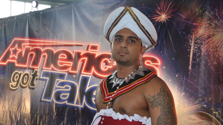 Nalimda Peiris, 30, of Staten Island, is a member of a Sri Lankan percussion dance group called Behri. He said he hopes to share his culture with the world by making it onto 