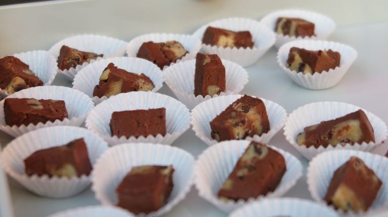 Visitors Wednesday were able to try a variety of bites. Cookie dough will be available in a variety of flavors -- from classic chocolate chip to s'mores and peanut butter snickerdoodle. 