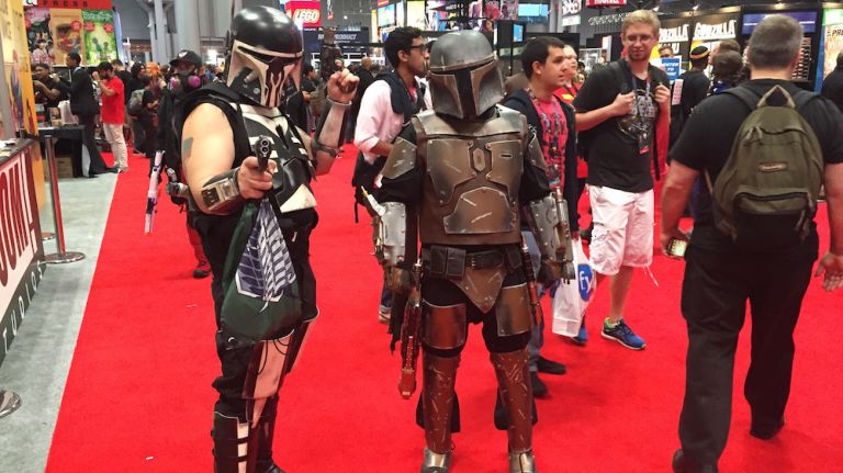 Fans in costume attend New York Comic Con at the Javits Center in Manhattan on Oct. 6, 2016. 