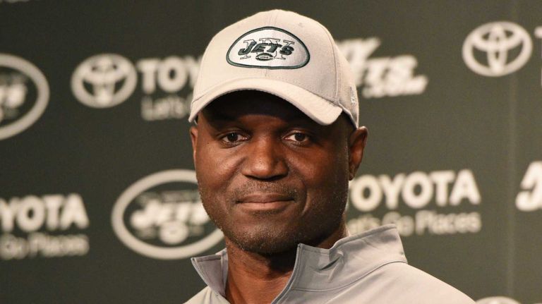 New York Jets head coach Todd Bowles answers questions from the media during Organized Team Activities at the Jets Training Center on Wednesday, May 25, 2016.