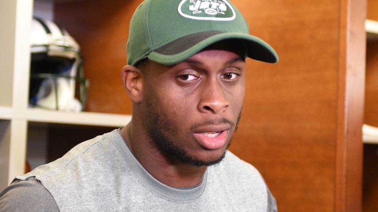 New York Jets quarterback Geno Smith answers questions from the media during Organized Team Activities at the Jets Training Center on Wednesday, May 25, 2016.