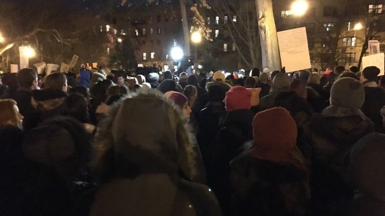 The Rally Against Hate was held at Tompkins Square Park on the Lower East Side on Jan. 30, 2017.