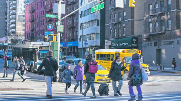 Transit planning workshops to be held in each borough, city announces 1 Transit workshops will be held by city officials in all five boroughs over the course of February and early March. Above, pedestrians pass along crosswalks at W. 96th and Broadway Tuesday, Jan. 19, 2016.