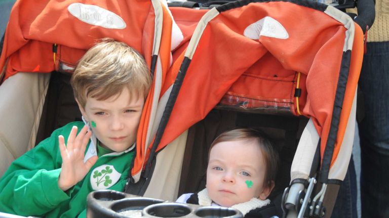 Spectators at the New York City St. Patrick's Day Parade on March 17, 2016.