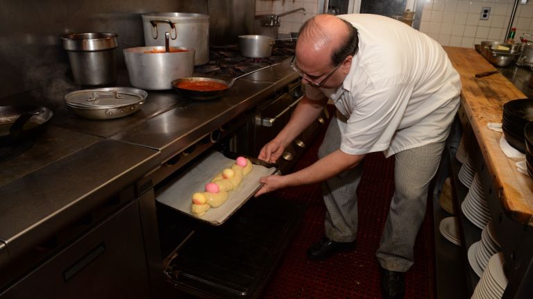 The bread will be done in about 30 minutes. It should be golden brown. 