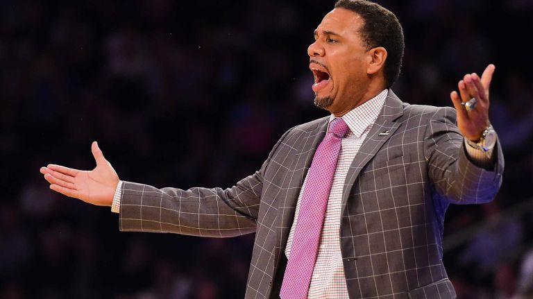 Providence head coach Ed Cooley reacts against Butler during the Big East Tournament at Madison Square Garden in New York, New York on Thursday, Mar 10, 2016. Big East Basketball Tournament between #5 Butler and #4 Providence.