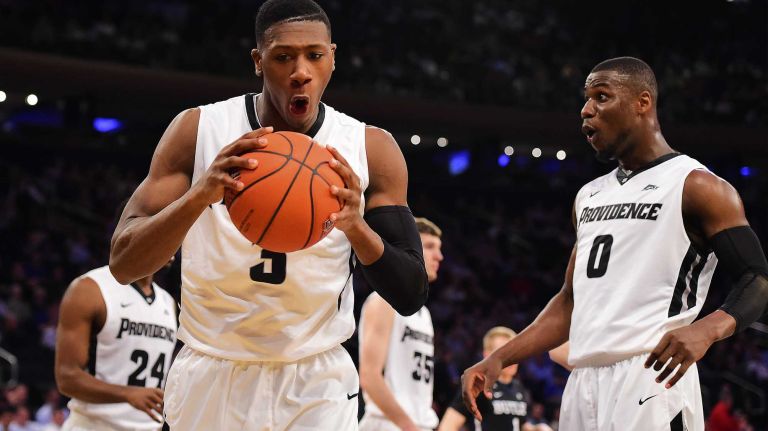 Providence guard Kris Dunn (3) reacts to a call against Butler during the Big East Tournament at Madison Square Garden in New York, New York on Thursday, Mar 10, 2016. Big East Basketball Tournament between #5 Butler and #4 Providence.