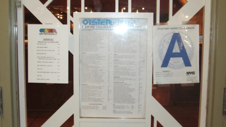 The Grand Central Oyster Bar prepares to open its doors after completing renovations on March 13, 2014.