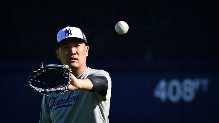 New York Yankees spring training 2016 149 New York Yankees' Masahiro Tanaka works out during the first day of spring training at George M. Steinbrenner Field in Tampa Fla. on Thursday, Feb. 18, 2016.