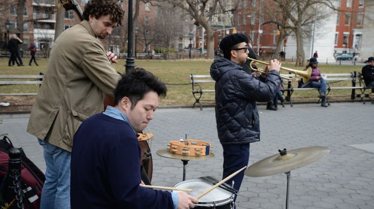 See if you can catch this terrific trio next time you are strolling through Washington Square Park. They were last seen there in the fall of 2015. 