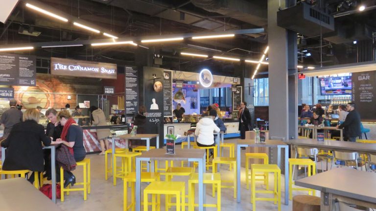 The Pennsy: Penn Station food makes a giant leap with Mario Batali, Pat LaFrieda, Marc Forgione, more 17 The Pennsy has great food but also a fair amount of seating -- perfect for a meeting or lunch date. Show your client you're hip and schedule your next appointment there.