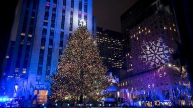 The lighting of the Rockefeller Center Christmas tree at Rockefeller Center on Dec. 2, 2015.