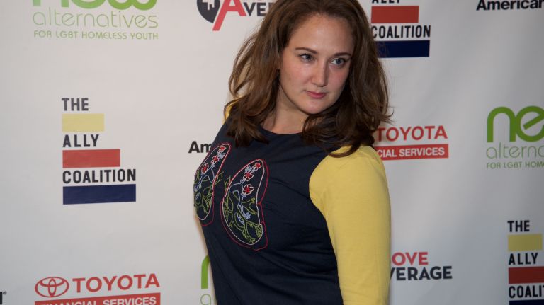 Comedian Jacqueline Novak performed at the Talent Show wearing designer Rachel Antonoff's 