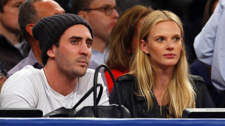 Matt Harvey attends a game between the Knicks and the Washington Wizards with girlfriend model Anne Vyalityna at Madison Square Garden on Dec. 16, 2013.
