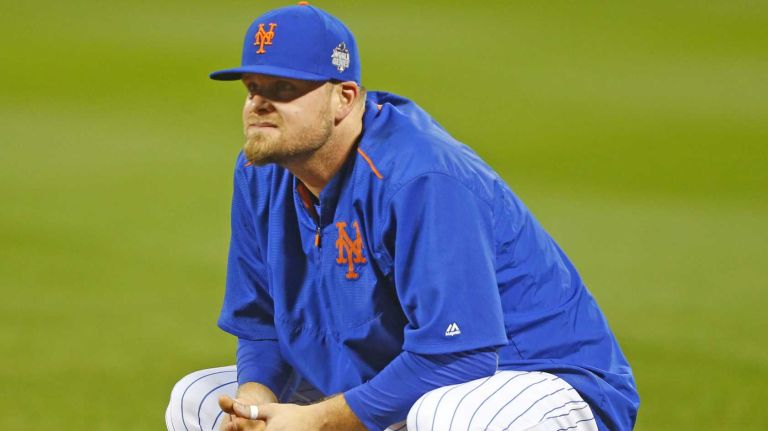 World Series Game 5: Mets vs. Royals 190 New York Mets first baseman Lucas Duda (21) looks on during warmups before Game 5 of the World Series against the Kansas City Royals at Citi Field on Sunday, Nov. 1, 2015.