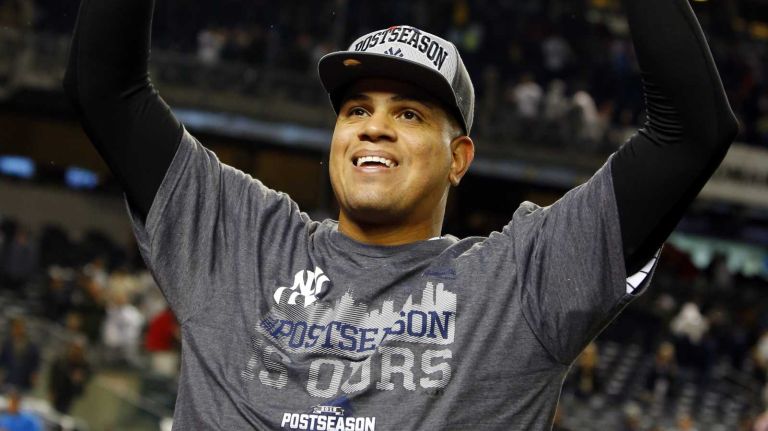 Dellin Betances of the New York Yankees celebrates against the Boston Red Sox at Yankee Stadium on Thursday, Oct. 1, 2015.