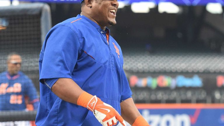 New York Mets Juan Uribe (2) during Game 4 of the World Series against the Kansas City Royals at Citi Field on Saturday, Oct. 31, 2015.
