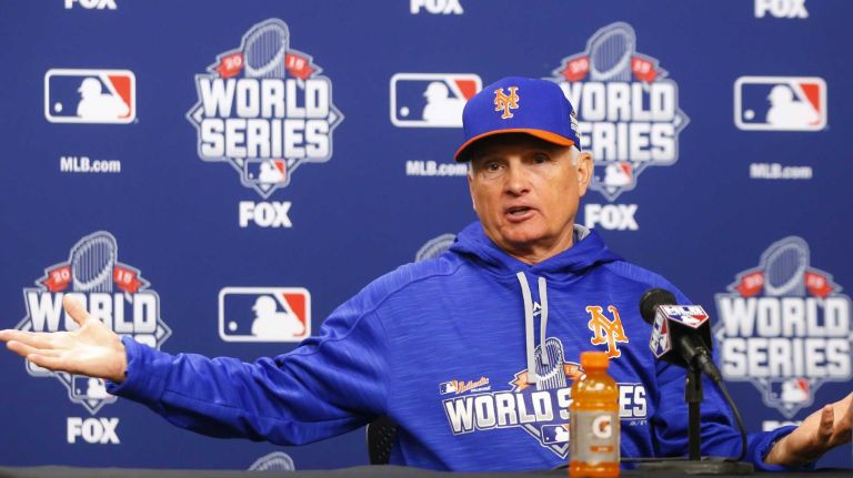 New York Mets manager Terry Collins speaks to media before Game 4 of the World Series against the Kansas City Royals at Citi Field on Saturday, Oct. 31, 2015.
