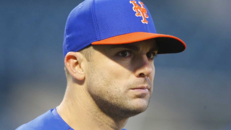 New York Mets third baseman David Wright looks on during batting practice of Game 3 of the World Series against the Kansas City Royals at Citi Field on Friday, Oct. 30, 2015.