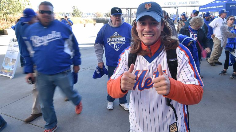 World Series Game 2: Mets vs. Royals 67 Jeremy Valenzuela of Corona, NY is all ready for Game 2 of the World Series against the Kansas City Royals at Kauffman Stadium on Wednesday, Oct. 28, 2015.