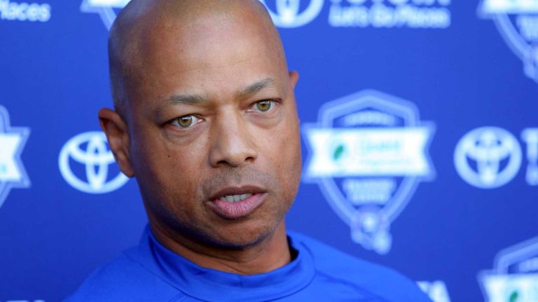 New York Giants general manager Jerry Reese speaks to the media during training camp at the Quest Diagnostics Training Center in East Rutherford, N.J., on Sunday, Aug. 2, 2015.