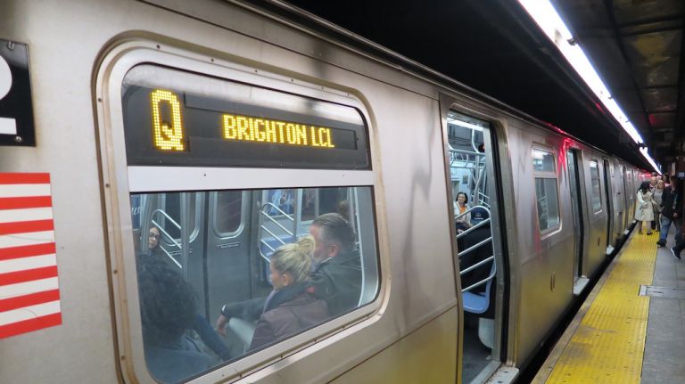 A man was hit by a Manhattan-bound Q train at Newkirk Plaza on Oct. 25, 2016, police said.