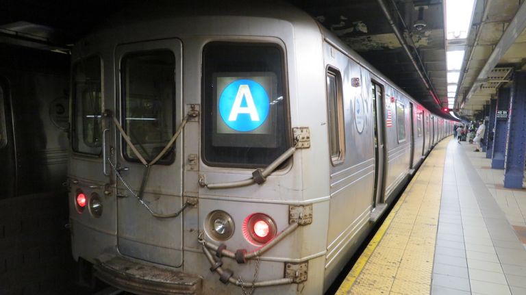 A man was hit by a train along the AC line at the Fulton Street station, police said.
