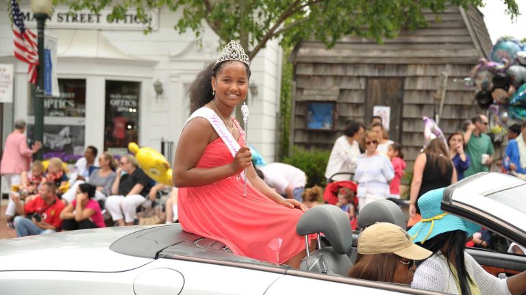 Raven Reddick, Miss Hampton Princess 2014, rides in the Fourth of July parade on July 4, 2015, in Southampton.