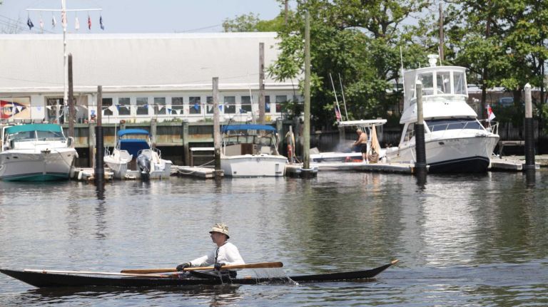 Bergen Beach 42 A kayaker in the Paerdegast Basin in Bergen Beach, Brooklyn, July 3, 2015.