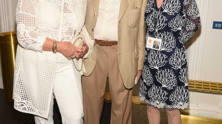 Paola Schulhof, Mickey Schulhof, and Ruth Appelhof attend The Beach Boys concert featuring Mike Love and Bruce Johnston at Guild Hall on July 3, 2015 in East Hampton.
