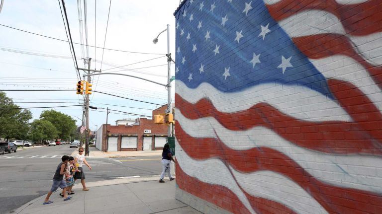 Bergen Beach 64 The 911 memorial at E. 71st street and Ave. U in Bergen Beach, Brooklyn, July 3, 2015.