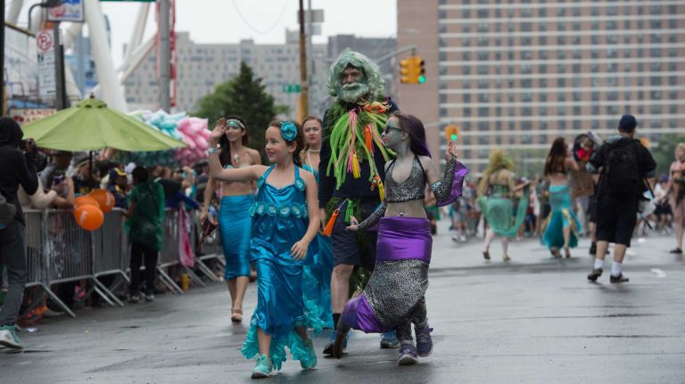 2015 Coney Island Mermaid Parade photos 33 Marchers in the Coney Island Mermaid Parade on Surf Avenue on Saturday, June 20, 2015. The annual event started in 1983.