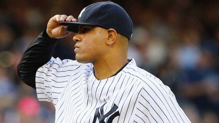 Dellin Betances of the Yankees pitches in the sixth inning against the Pittsburgh Pirates at Yankee Stadium on Saturday, May 17, 2014.