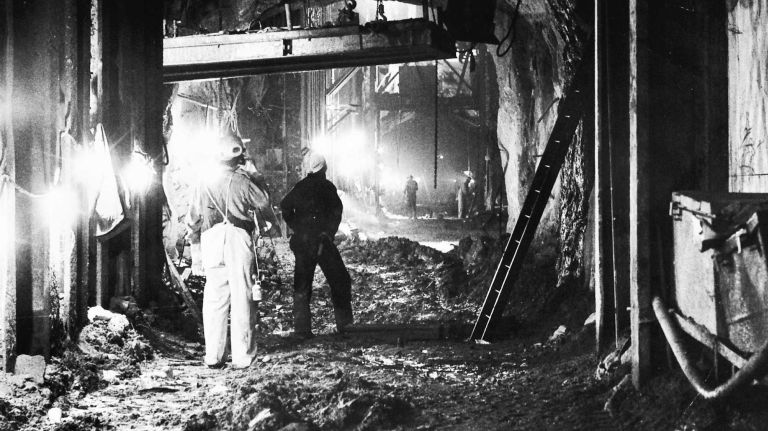 Looking east toward Queens, one of the pilot tunnels under 63rd Street near Park Avenue used as 