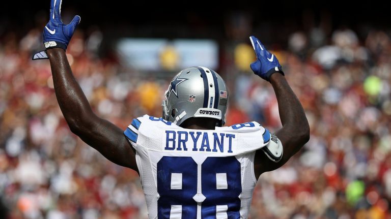 Cowboys WR Dez Bryant has eight catches for 110 yards and no touchdowns through two games this season.