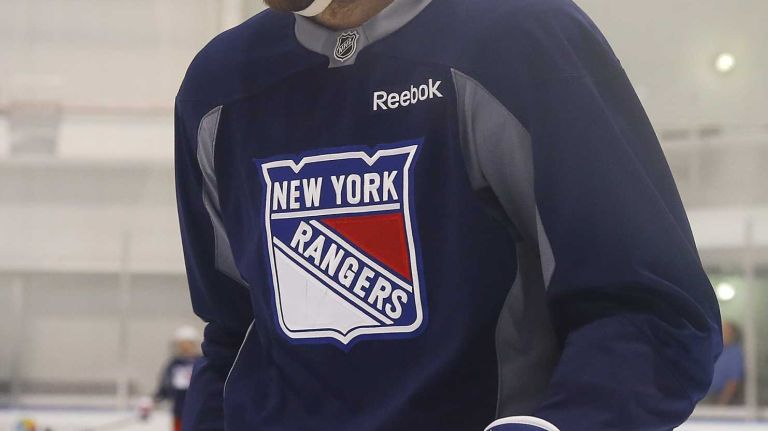 Rick Nash of the Rangers looks on during practice on Thursday, May 28, 2015 at the MSG Training Center in Greenburgh, N.Y.