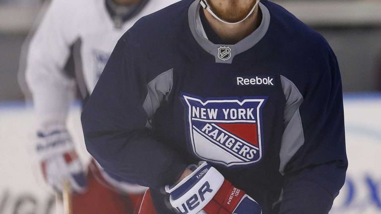 Kevin Hayes of the Rangers skates during practice on Thursday, May 28, 2015 at the MSG Training Center in Greenburgh, N.Y.