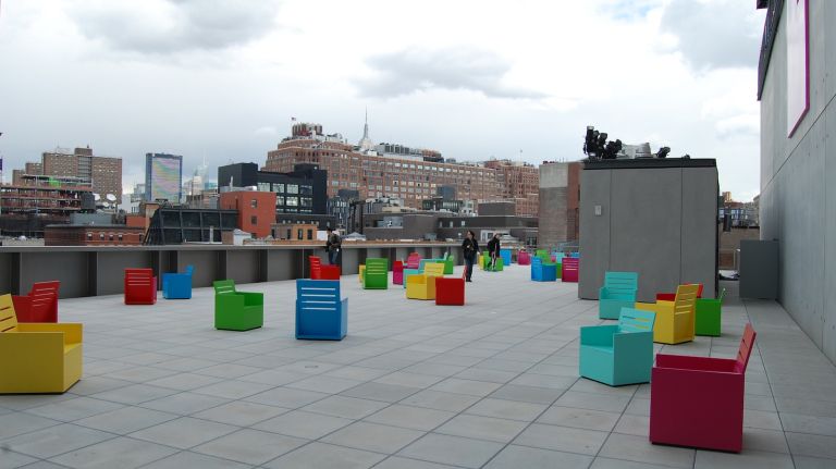 The fifth floor outdoor gallery currently showcases 