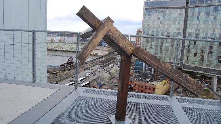 From the outdoor space on the eighth floor at the Whitney, visitors can gaze out across the High Line, the Hudson River and (maybe!) guests at The Standard Hotel, who have been known to show off their nude selves to passersby!