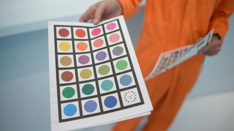 Inside the Color Factory NYC, a vibrant pop-up that lights up your inner child 20 Don't forget to pick up the map of colorful experiences. It lays out neighborhood locations where 23 surprises have been hidden, including a secret balloon cart, an ATM that shoots out fake bills designed with neighborhood landmarks on them and a small museum inside a freight elevator down an alleyway.