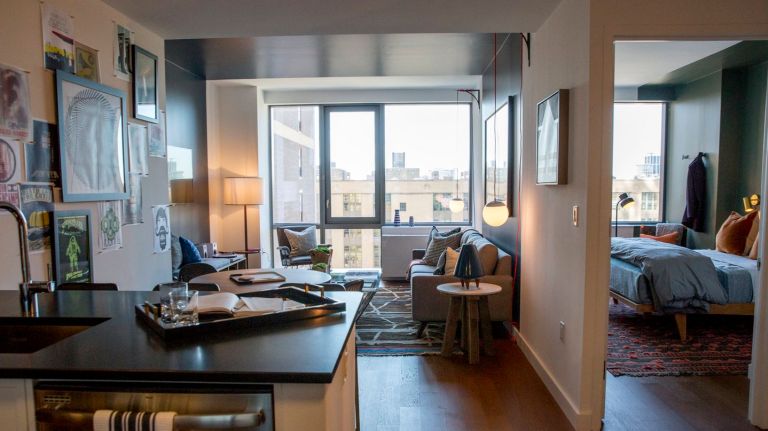 A one-bedroom apartment inside The Eugene, a luxury residential tower in the Manhattan West section of Hudson Yards, on Wednesday, March 8, 2017.
