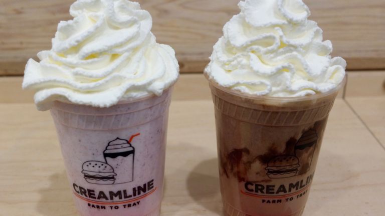 That swirl in the chocolate shake is house-made fudge -- not overly sweet, but deeply chocolatey.