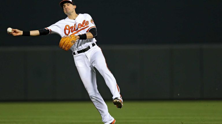Yankees vs. Orioles 10 Ryan Flaherty #3 of the Baltimore Orioles makes a play on Mark Teixeira #25 of the New York Yankees (not pictured) in the third inning at Oriole Park at Camden Yards on May 3, 2016 in Baltimore.