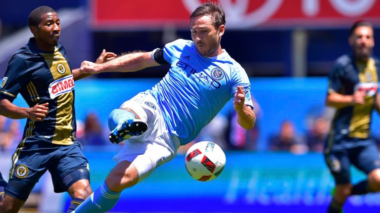 Frank Lampard scored a goal in Saturday's 3-2 win over the Philadelphia Union.